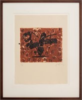 Antoni Tapies Abstract Embossed Etching & Aquatint