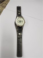 Green Bay Packer leather Band Watch