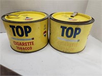 2 Top Cigarette Tobacco Tins