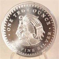 Aztec Calendar 1 oz. Silver Round