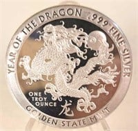 Year of the Dragon 1 oz. Silver Round