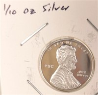 Lincoln Memorial Penny 1/10 oz. Silver Round