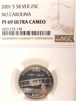 2001 S North Carolina Washington Silver Quarter