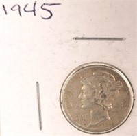 1945 Mercury Silver Dime