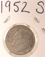 1952 S Roosevelt Silver Dime