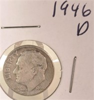 1946 D Roosevelt Silver Dime