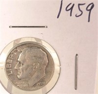 1959 Roosevelt Silver Dime