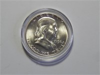 1956 Franklin Half Dollar Brillant Uncirculated