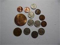 Asstd Coin Lot Buffalo Nickels Tokens & more
