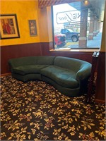 Green couch with three sections