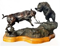 Lorenzo Ghiglieri Bull & Bear Fighting Bronze