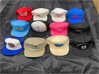 12 Qty Vintage Hats Trucker Cap Snap Back