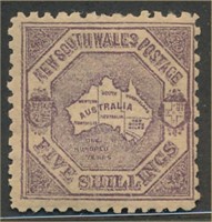 AUSTRALIA NEW SOUTH WALES #85 MINT FINE OG HR