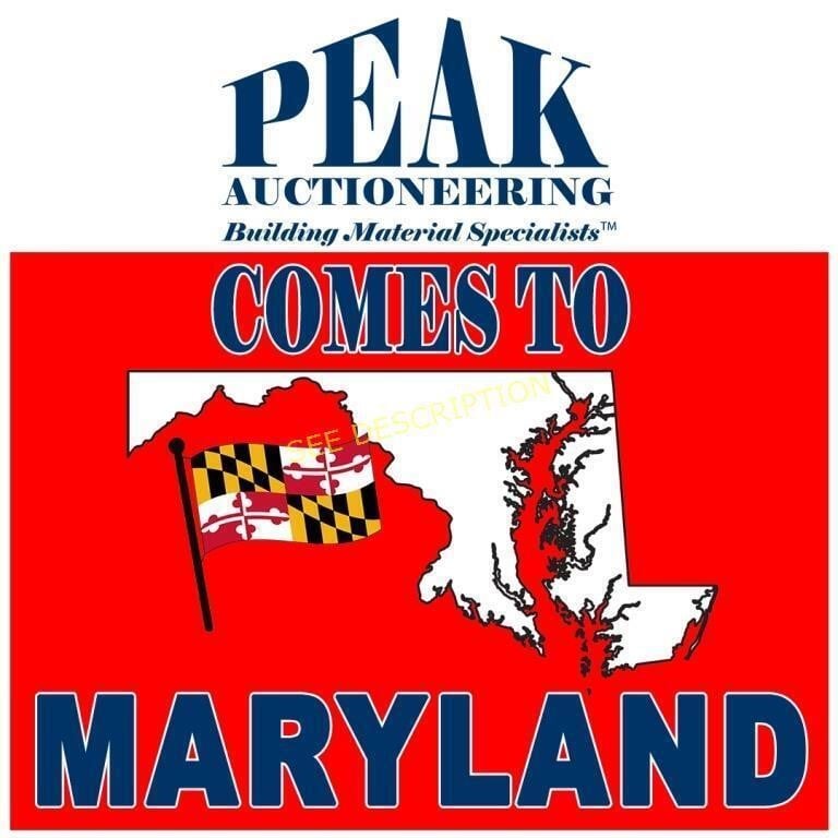 Baltimore, MD  May 2024 Peak Building Material Auction