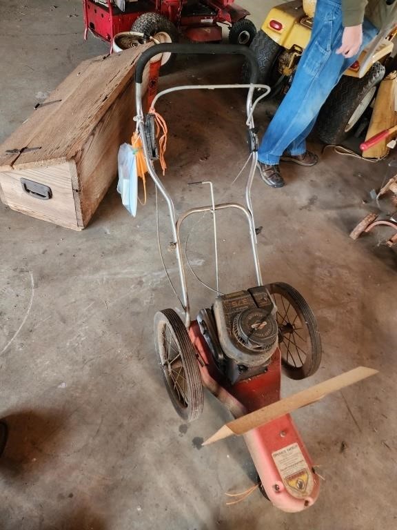 Gas powered trimmer mower