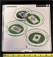 Luminarc Card Party Coaster set of 4