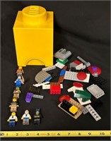 LEGO container & blocks w/Lego People included