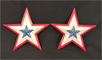 Tin Wall Star RED, WHITE, & Blue 16" wide