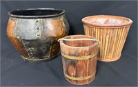 Plant pot set of 3 different sizes/styles