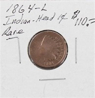 1864-L Indian Head Cent RARE