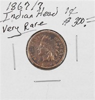 1867/7 Indian Head Cent VERY RARE
