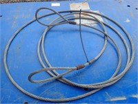 Qty Approx (35) Steel Lift/Tow Cables 25' Long X 8