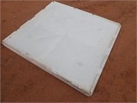 Qty (29) White Plastic Pallet Lids 48X49, Dimensio