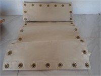 Qty (240) Small Canvas Tarps with Gromets, Weight