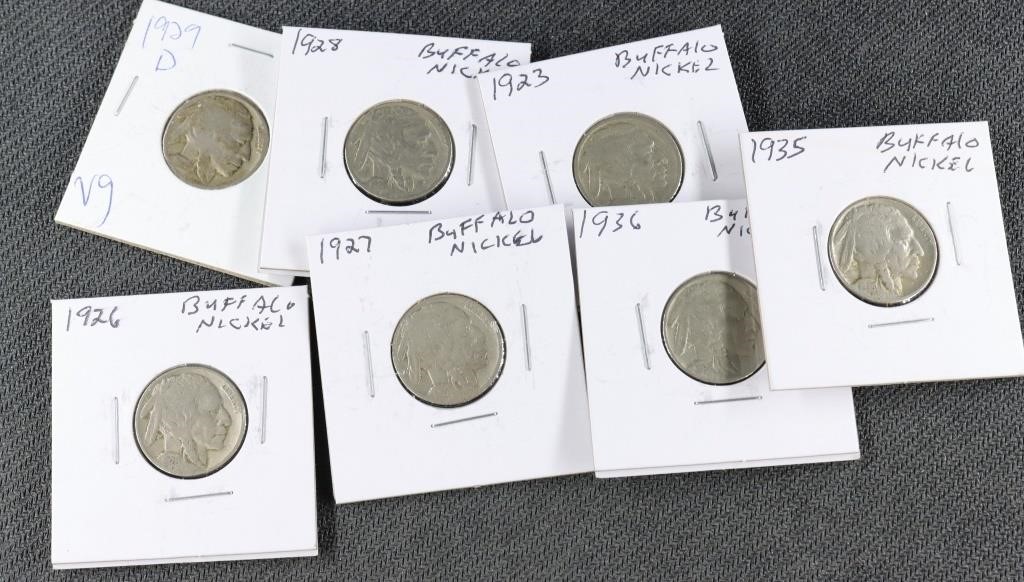 7) 1923-1936 Buffalo nickels