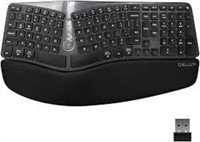 Delux Wireless Ergonomic Keyboard With Cushioned
