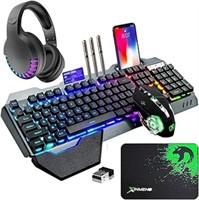 Wireless Gaming Keyboard Mouse Bluetooth Headset