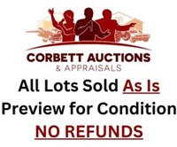 NO REFUNDS - ALL ITEMS SOLD AS IS