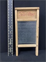 Vintage Two in One Glass Washboard