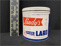 Lindys Pure Lard NC Advertising Can 4 LBS