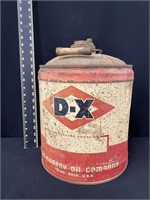 DX Five Gallon Motor Oil Can w/ Wood Handle