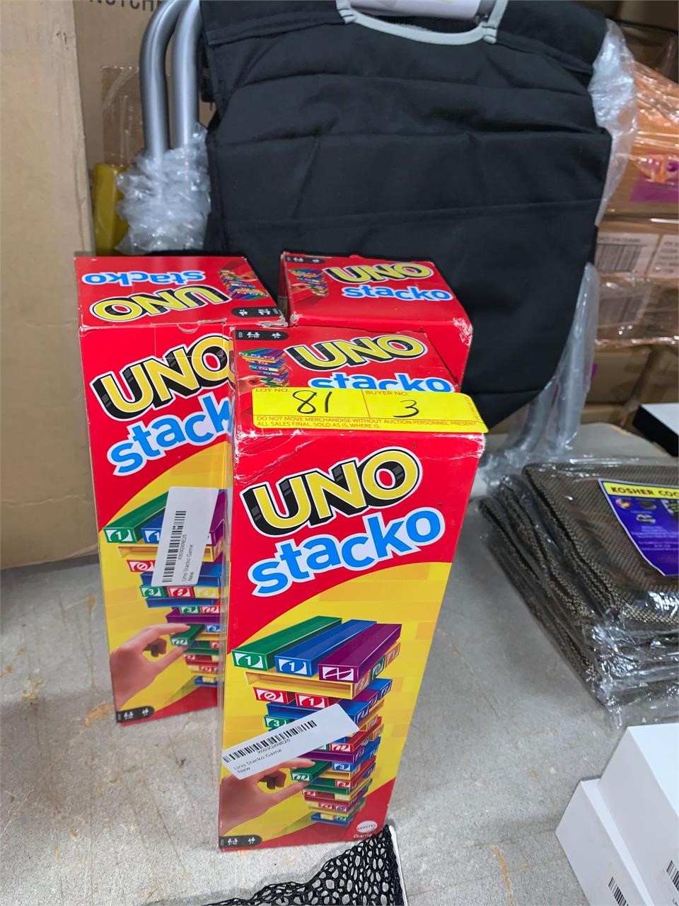 LOT OF 3 UNO STACKO GAMES