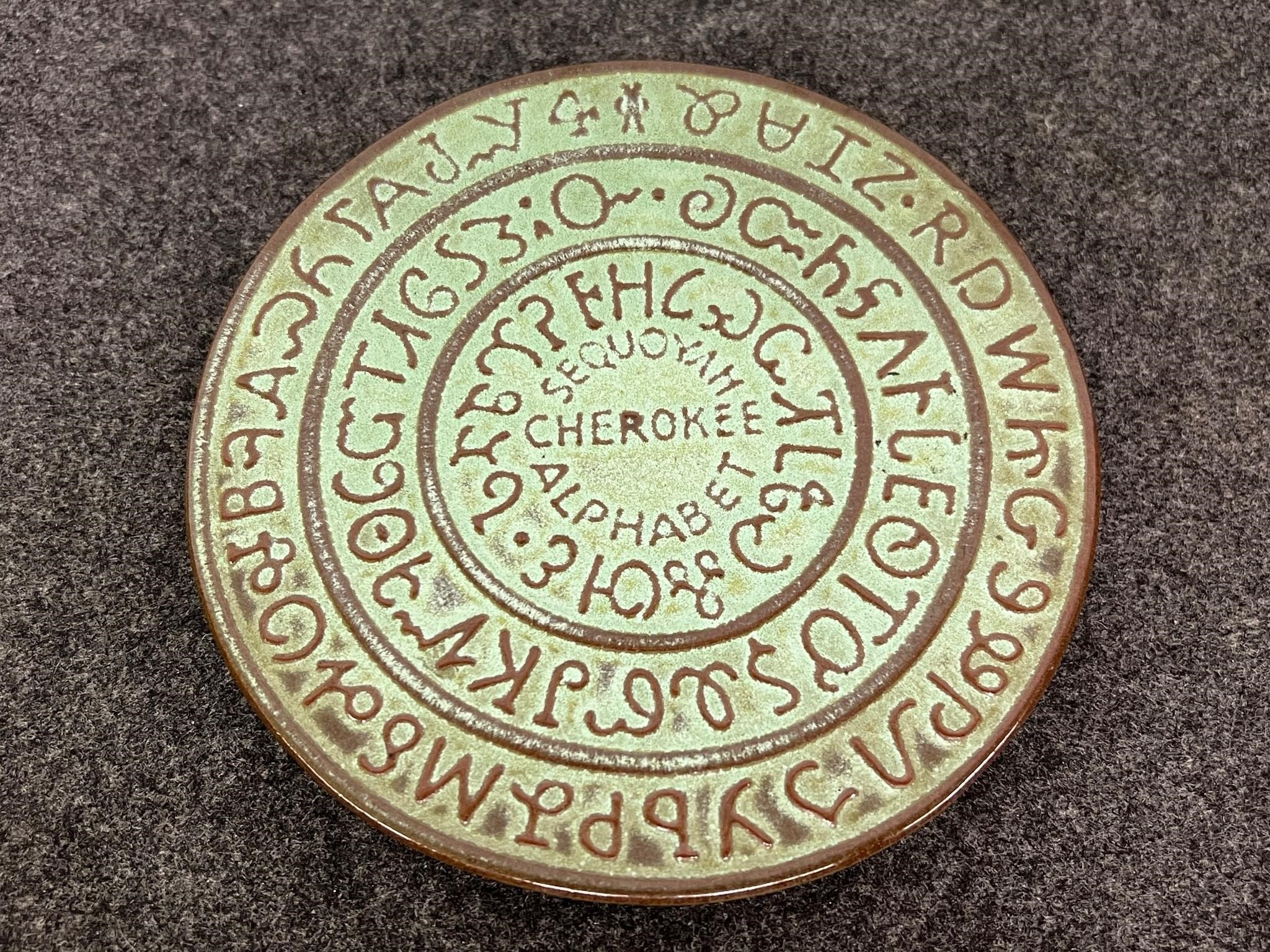 Frankoma Pottery Cherokee Alphabet Trivet