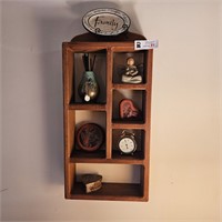 Wooden Shelf with Knick Knacks