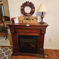 Electric Fireplace With misc. Decor