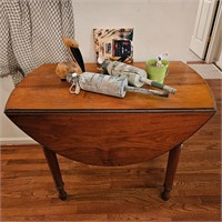 Drop Leaf Table with Nautical Items