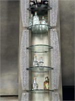 Glass Shelves with Decorator Lights