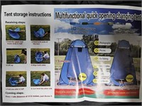 Multifunctional quick opening changing tent