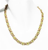 Jewelry Sterling Silver Peridot Cocktail Necklace