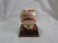 Alex Rodriguez Signed Baseball 1996 Mariners