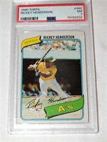 1980 Topps #482 Ricky Henderson PSA 7NM Baseball
