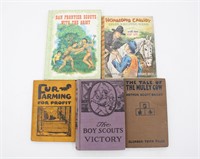 (5) Western Farm Boy Scout Book Lot