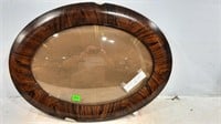 Antique Oval Picture Frame with curved/bubble