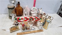 Assortment of Holiday Glass Items