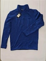 $70 NWT UA Men's HALF Zip Blue Pullover Sz Small