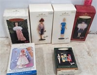 Assortment of 6 Barbie Keepsake Ornaments
